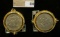 Pair of Gold-colored Belt Buckle with Eisenhower Dollars. Like new condition.