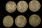 (6) 1926 Silver Great Britain Three Pence Coins.