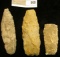 Three Flint Native American Artifacts found in Scotland County, Mo. by Aaron Camp.