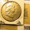 1955 P Franklin Half Dollar, scarce Date Half Dollar.