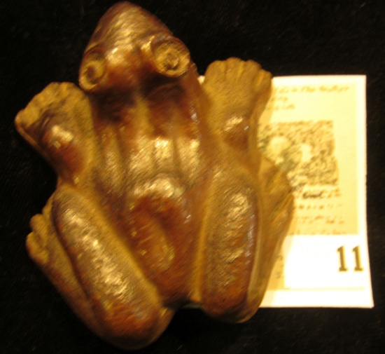 "What Cheer" Pottery Male Bull Frog with sexual parts showing.