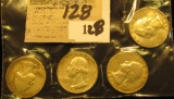 1960P, 61P, 62P, & 63P U.S. Silver Washington Quarters.