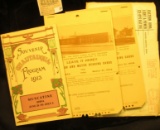 1913 Muscatine Iowa, Chautauqua Program Booklet, Leave it Here Calendar and Meter reading Cards for