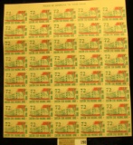 Mint Sheet of 1972 
