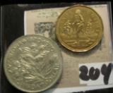 1970 & 2005 Canada Dollars. Brilliant Uncirculated.