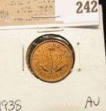 1938 Newfoundland One Cent, AU.
