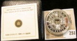 2007 Royal Canadian Mint $8 fine Silver Chinese Coin.