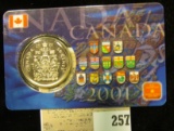 2001 Royal Canadian Mint Fifty Cent Proof in sealed card.