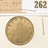 1883 No Cents Liberty Nickel, EF.
