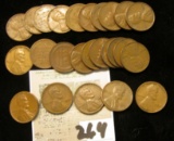Lot of (25) U.S. Wheat Cents, mostly from the 1940's.