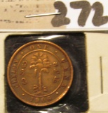 1906 Ceylon One Cent.