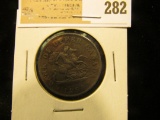 1854 Bank of Upper Canada One Half-Penny. (depicts St. George slaying the dragon).