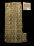 Partial Mint Sheet and a mint pair of Harding 2c USA Stamps, Scott # 612. (total of 52 stamps).