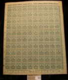 Mint Sheet 1923 German Empire 1 Million Stamp with evergreen overprint. Seldom seen as a sheet. Issu