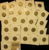 Group of carded Buffalo Nickels with acid restored dates, all in 2