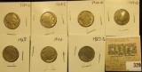 Group of carded Buffalo Nickels with acid restored dates, all in 2