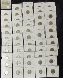 Group of (55) carded Roosevelt Dimes,  all in 2
