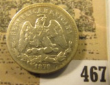 1870 ZS Mexico .903 fine Silver 25 Centavos. KM406.9.