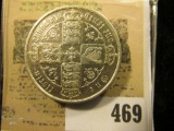 1873 Great Britain .925 fine Silver One Florin, Y8.
