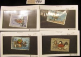 1978, 79, 80, & 81 RW45-48 Federal Migratory Waterfowl Stamp, all signed.