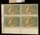 1986 Plateblock of RW53 $7.50 Federal Migratory Waterfowl Stamps, all mint, unsigned. $30 face value