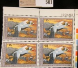 1992 Plateblock of RW59 $15.00 Federal Migratory Waterfowl Stamps, all mint, unsigned. #190493 $60 f