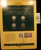 U.S. Coins of the 20th Century Ten-Cent Coins Liberty Head (Barber), Winged Liberty Head (Mercury) a