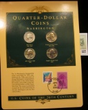 U.S. Coins of the 20th Century Quarter-Dollar Coins Washington, postmarked at New York, N.Y. with li