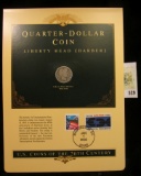 U.S. Coins of the 20th Century Quarter-Dollar Coin Liberty Head (Barber), postmarked at Washington,