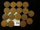 (17) Mixed date Indian Head Cents grading G-VG.