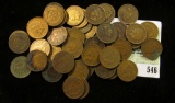 (50) Old Mixed date Indian Head Cents in a plastic tube.