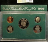 1995 S U.S. Proof Set, Original as issued. A nice attractive set with all coins exhibiting Cameo Fro