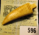 Carved Mammoth Ivory Tooth from Alaska.