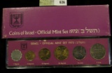 1972 Israel Official Mint Set in original holder of issue. (6 pcs.).