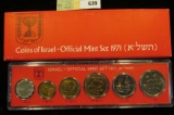 1971 Israel Official Mint Set in original holder of issue. (6 pcs.).