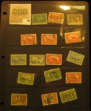 Stock page of mixed early Canada Stamps. All Cancelled except 1908 Quebec Tercentenary Commemorative