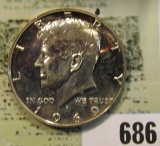 1969 S U.S. Silver Kennedy Half Dollar. Proof
