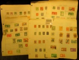 Large Group of Russia, Persia, and mixed Foreign Stamps on pages.