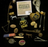 Group of Antique Jewelry, Stick Pins, Pin-backs, Buttons, and etc.