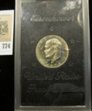 1974 S Silver Proof Eisenhower Dollar in original plastic case.