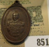 Unattributed Thailand Bronze Medal depicting President.