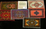Group of (6) Old Tobacco Flannels with Indian Designs. Doc's note said they make good Doll House rug
