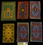 Group of (6) Old Persia Tobacco Rugs. Doc's note said they make good Doll House rugs.