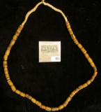 Strand of Sand cast African Trade Beads. Used to trade with Native American Indians.