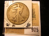 1919 S Walking Liberty Half Dollar, VG.