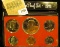1191 _ 1973 S U.S. Proof Set, Original as issued. A nice attractive set with all coins exhibiting Ca