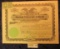 1284 _ 1905 dated stock certificate for 10 Shares of 