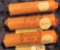 1299 _ 1944 S, 53 S, & 55 P Solid Date Rolls of Lincoln Cents. Circulated. (3 rolls).