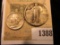 1388 _ 1927 D Mercury Dime, VF Cleaned; & 1919 S Standing Liberty Quarter, Fine, cleaned.