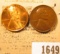 1649 _ Pair of 1931 D Lincoln Cents, One Brown Uncirculated, and other cleaned Bright AU..